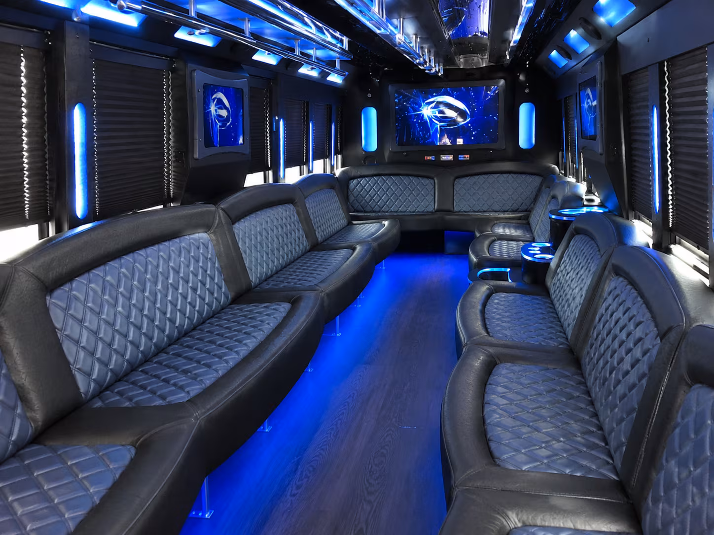 18 Passenger Party Bus Inside