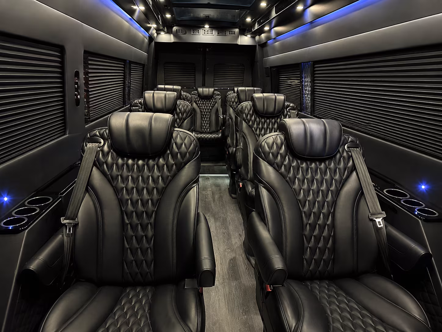 Athens Airport Shuttle & Transportation party bus interior