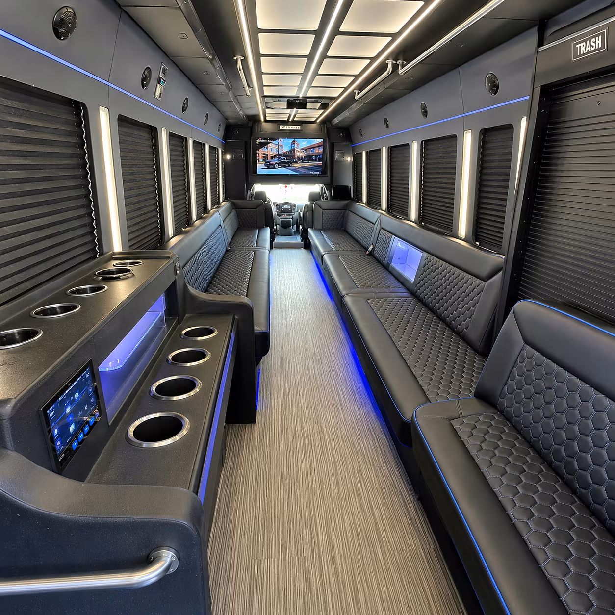 Athens athens concert party bus rental party bus interior