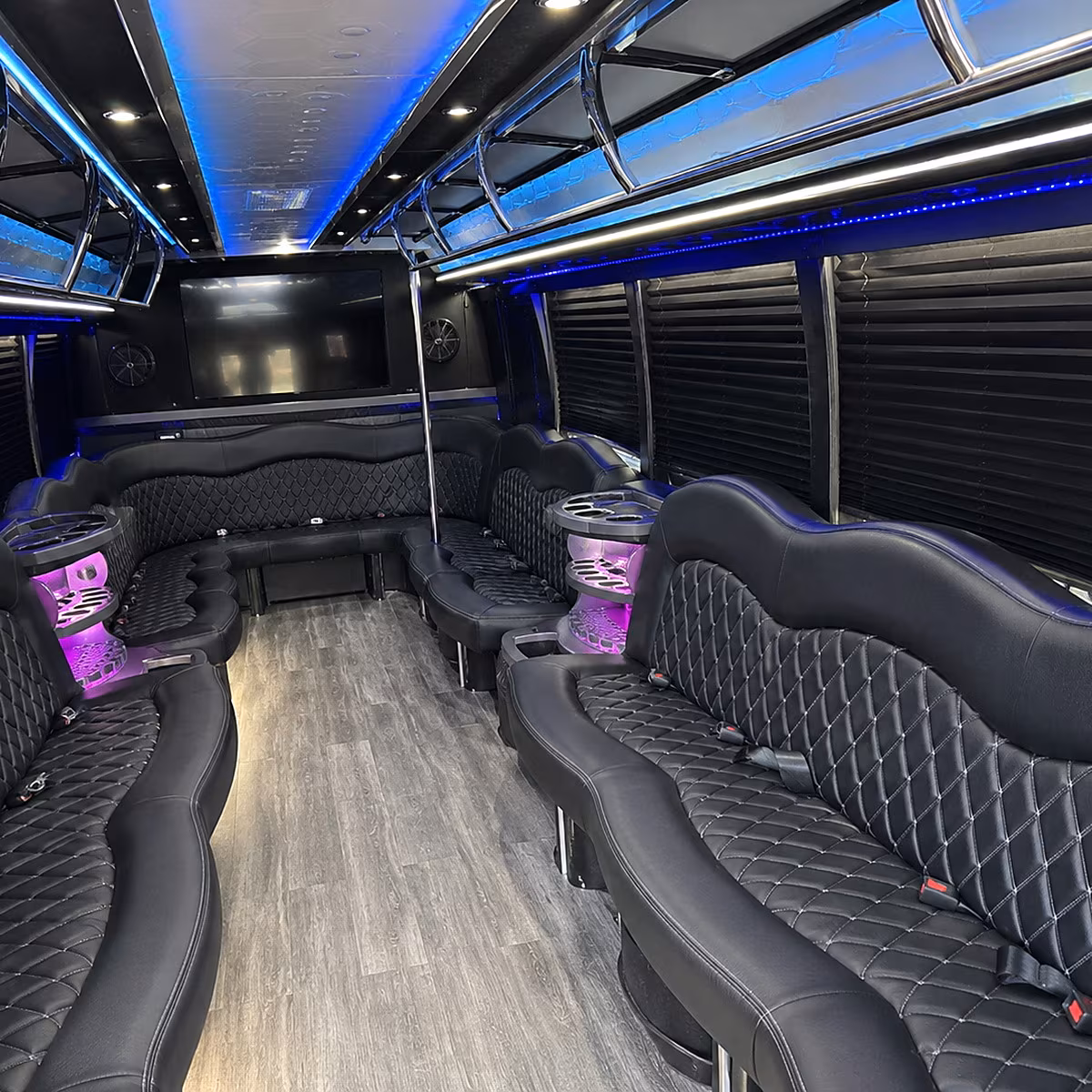 Athens athens private event party bus rental party bus interior