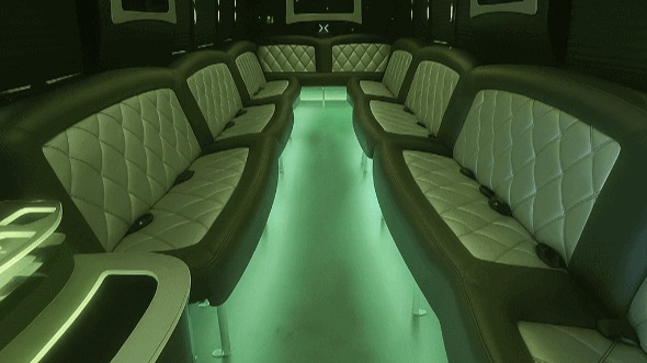 Interior of Charter Bus Company Atlanta's 20 Passenger Party Bus in Atlanta
