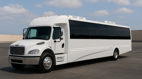 Exterior of Charter Bus Company Alpharetta's 28 Passenger Party Bus in Alpharetta