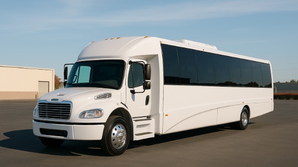 Exterior of Charter Bus Company Greenville's 28 Passenger Party Bus in Greenville