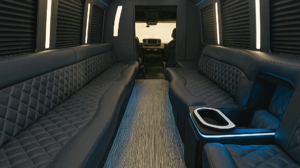 Interior of Athens Party Bus Company's 28 Passenger Party Bus in Athens