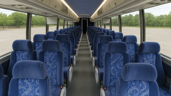 Interior of Charter Bus Company Athens's 40 Passenger Charter Bus in Athens