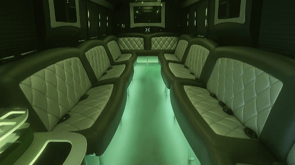 Interior of Athens Party Bus Company's 40 Passenger Party Bus in Athens