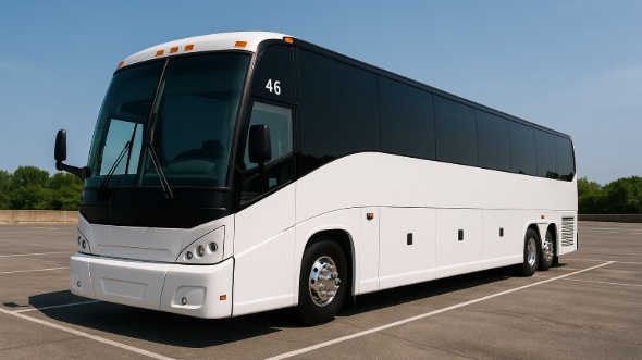 Exterior of Charter Bus Company Athens's 48 Passenger Charter Bus in Athens