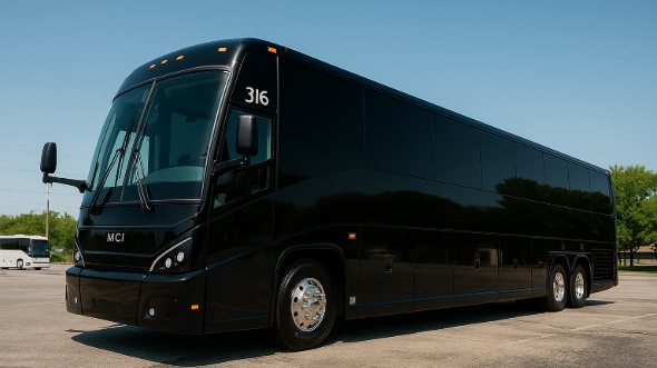 Exterior of Charter Bus Company Augusta's 50 Passenger Party Bus in Augusta