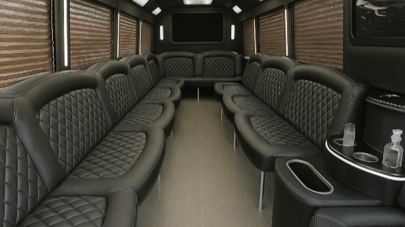 Interior of Charter Bus Company Atlanta's 50 Passenger Party Bus in Atlanta