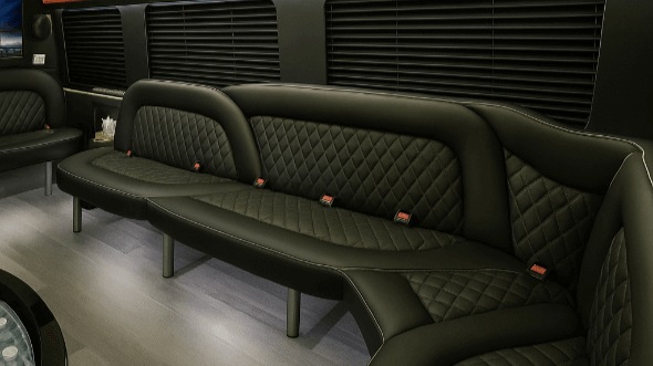 athens 18 passenger party bus interior